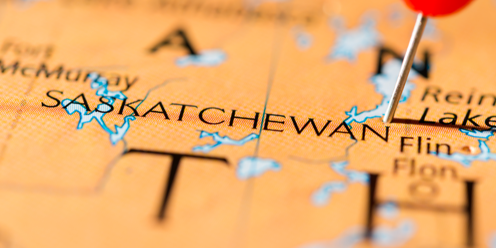 Map of Saskatchewan, where PlayNow.com recently launched