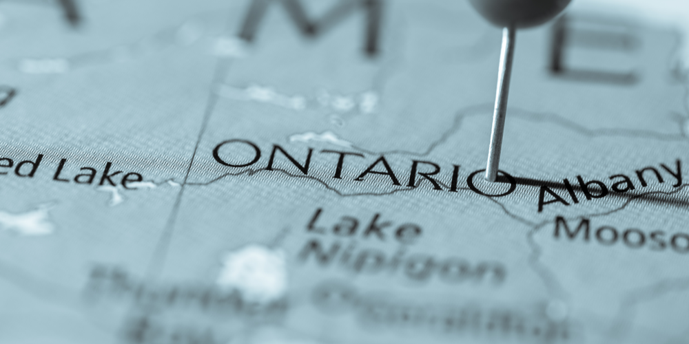 Ontario pin on map