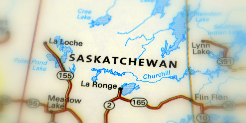 Saskatchewan on a map