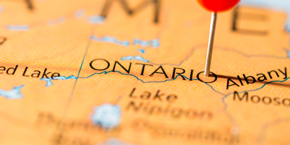 Ontario on map