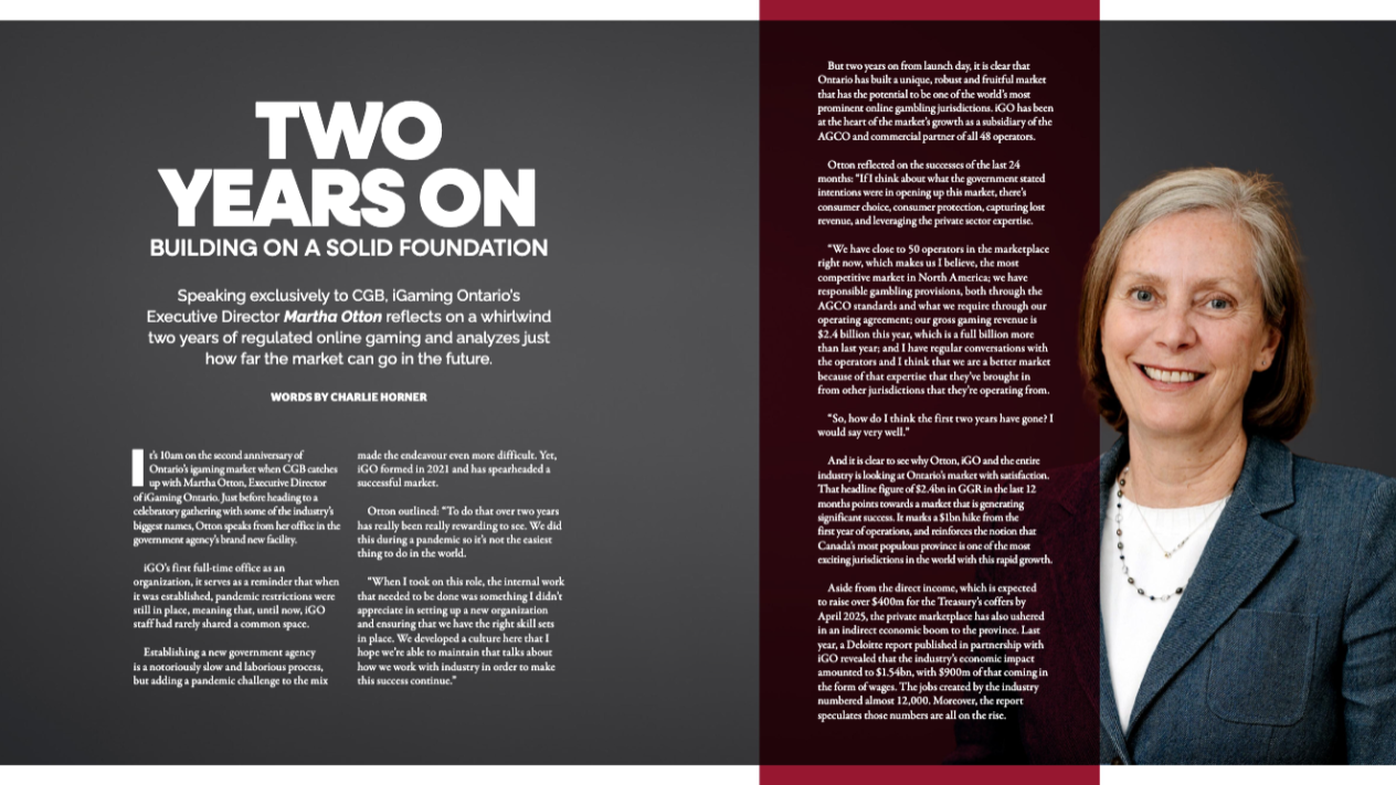 CGB magazine cover story