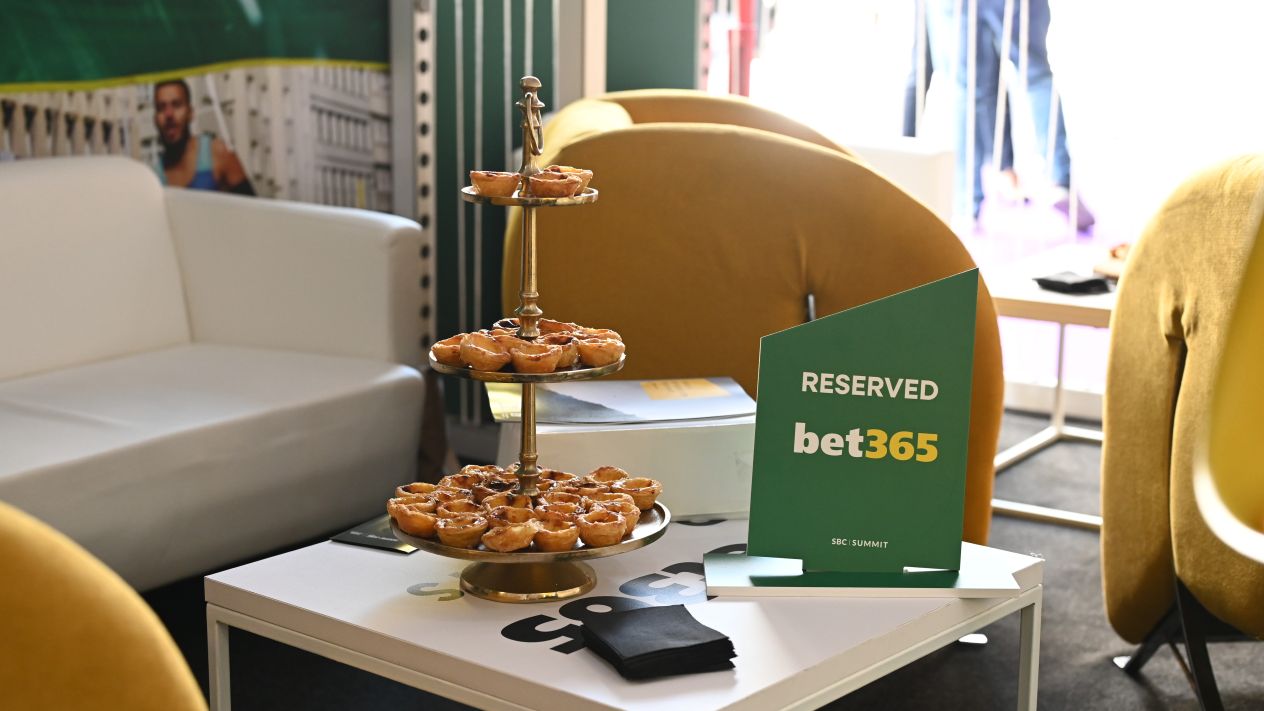 A booth reserved for bet365 at an SBC event