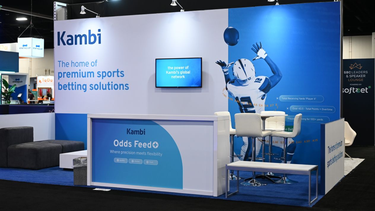 A Kambi booth at an SBC event