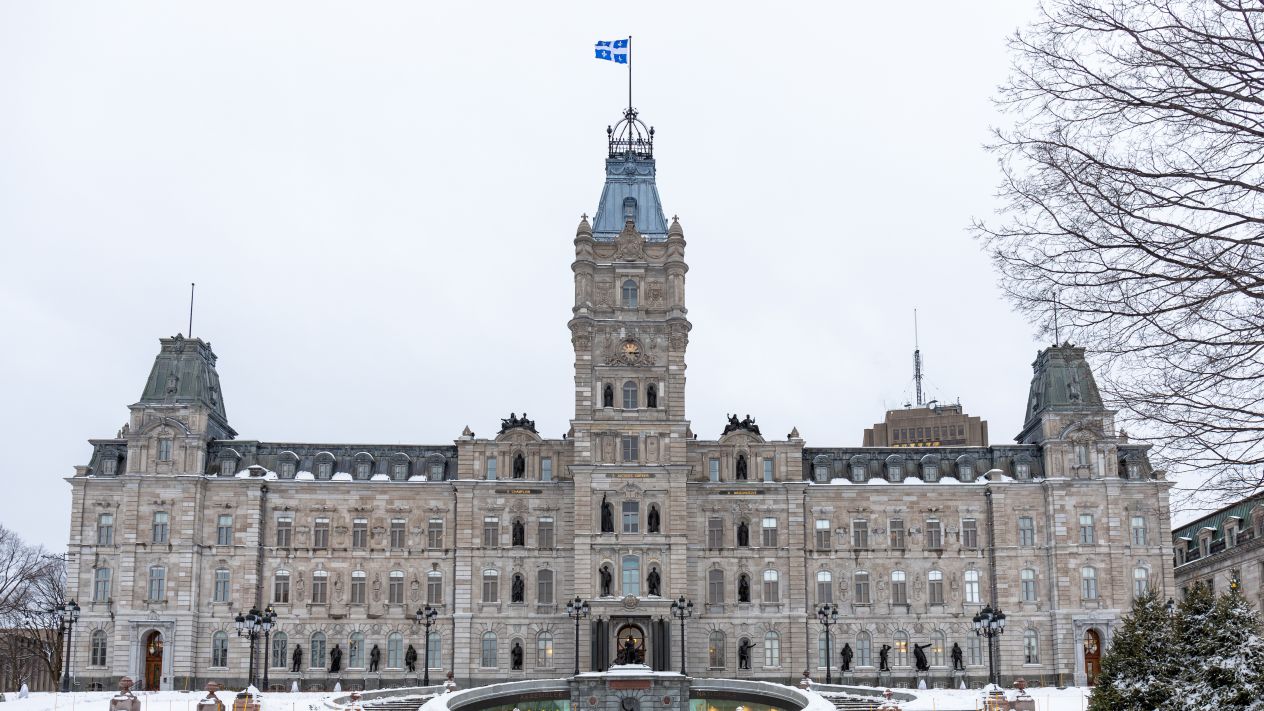 The Quebec Parliament building in Quebec City