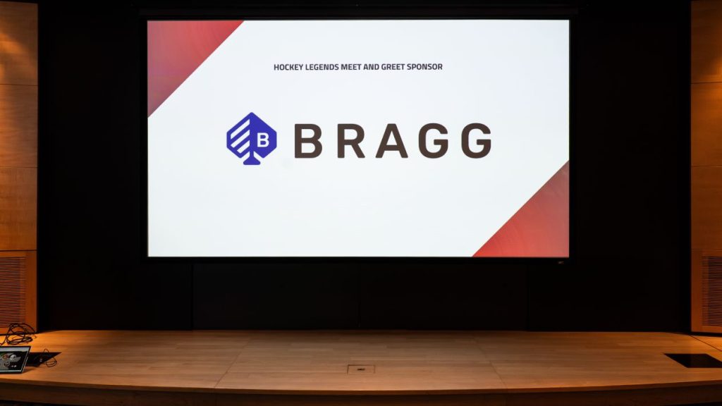 The Bragg Gaming Group logo displayed at an SBC event