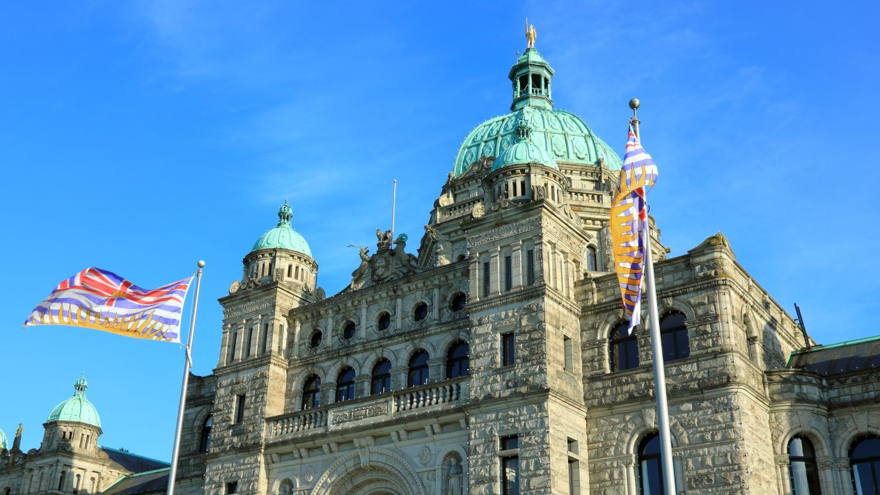 The BC Parliament building in Victoria, British Columbia