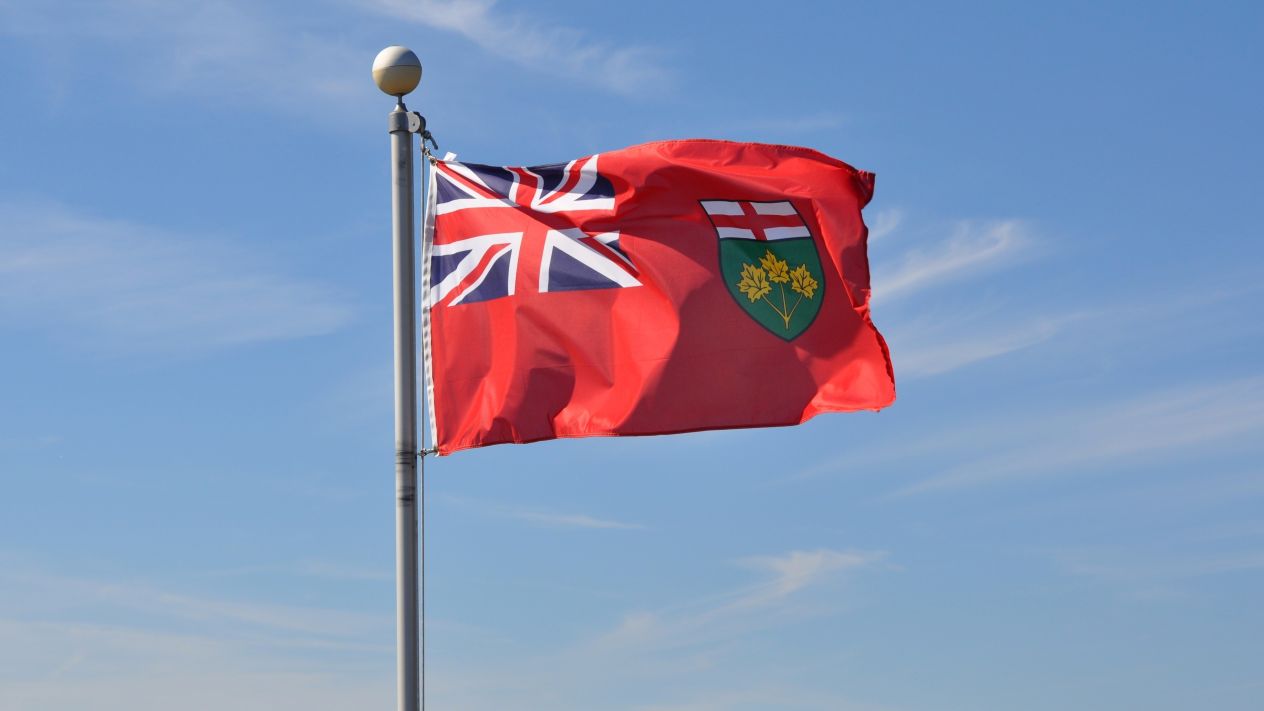 The flag of Ontario