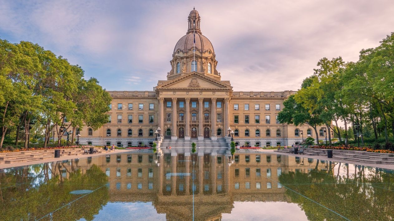 The Alberta legislature building