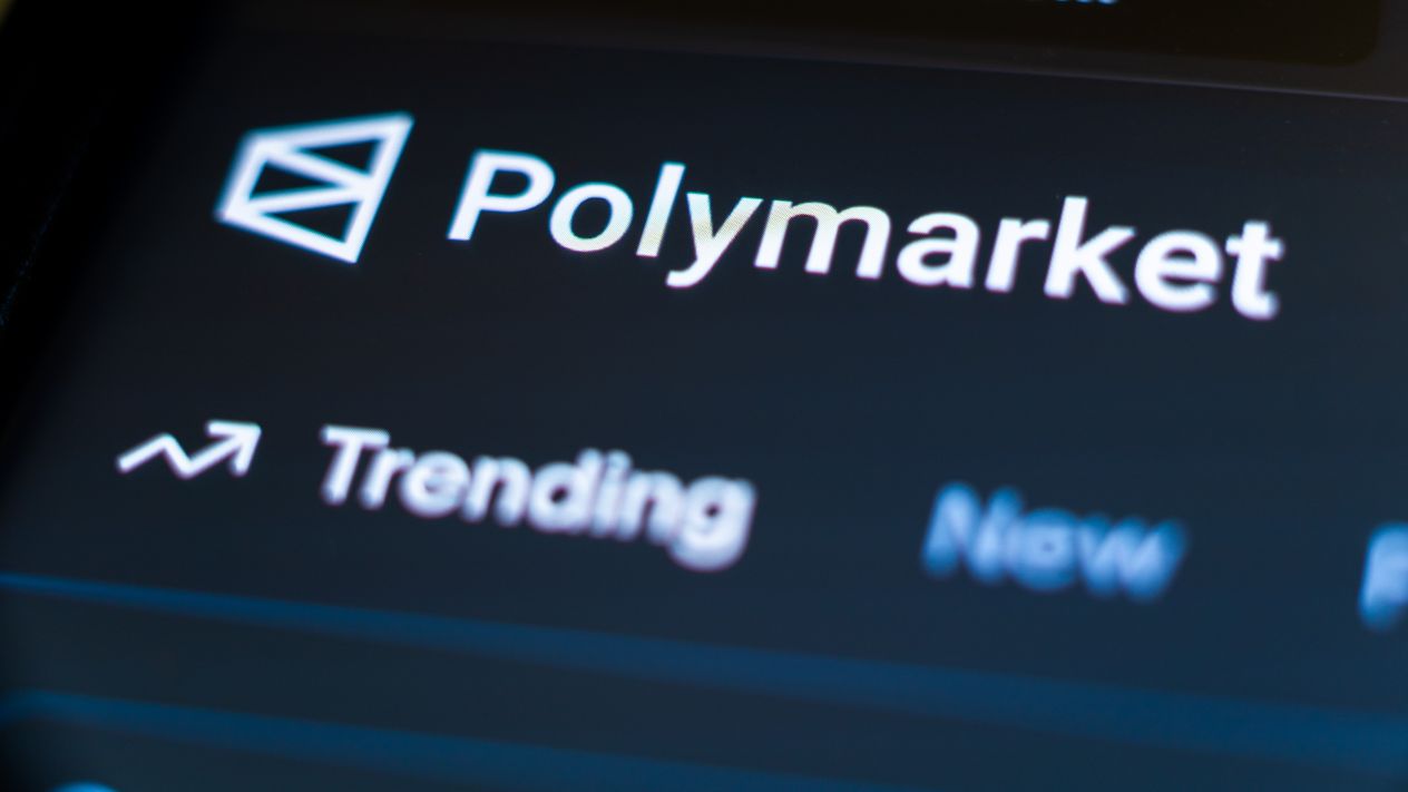 The logo of prediction markets operator Polymarket
