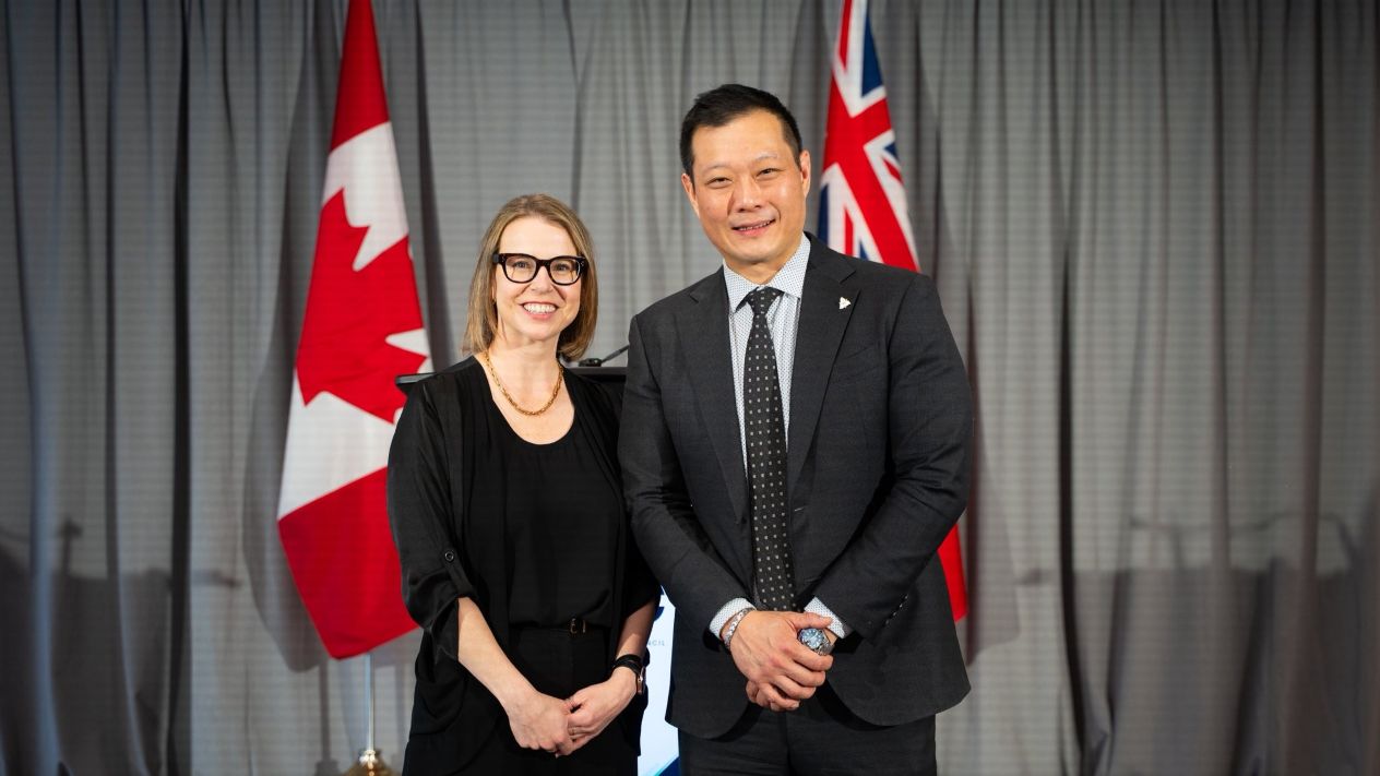 RCG CEO Sarah McCarthy and Ontario Minister Stan Cho