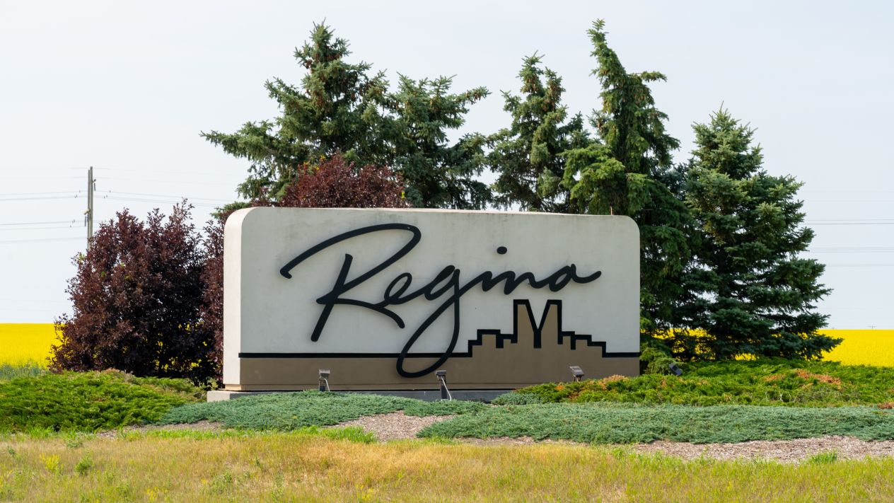 A sign for Regina, Saskatchewan