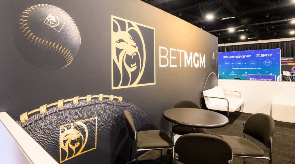 A BetMGM booth at SBC Summit Americas