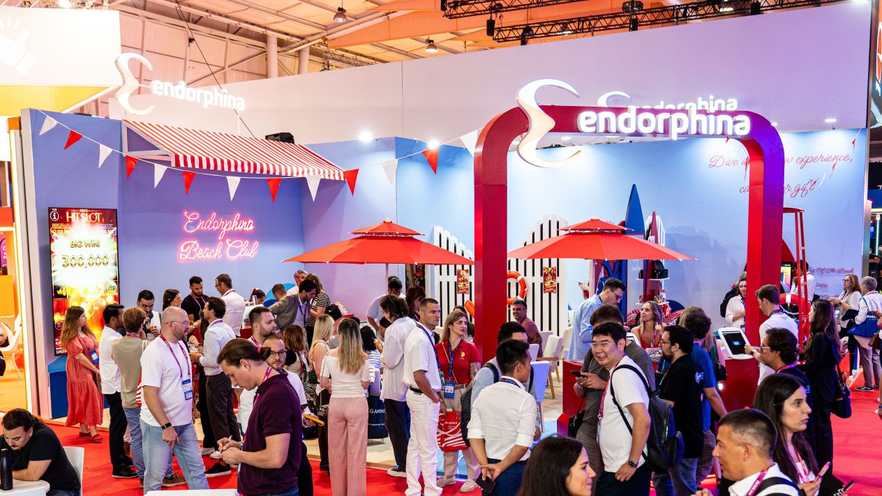 An Endorphina booth at SBC Summit Lisbon