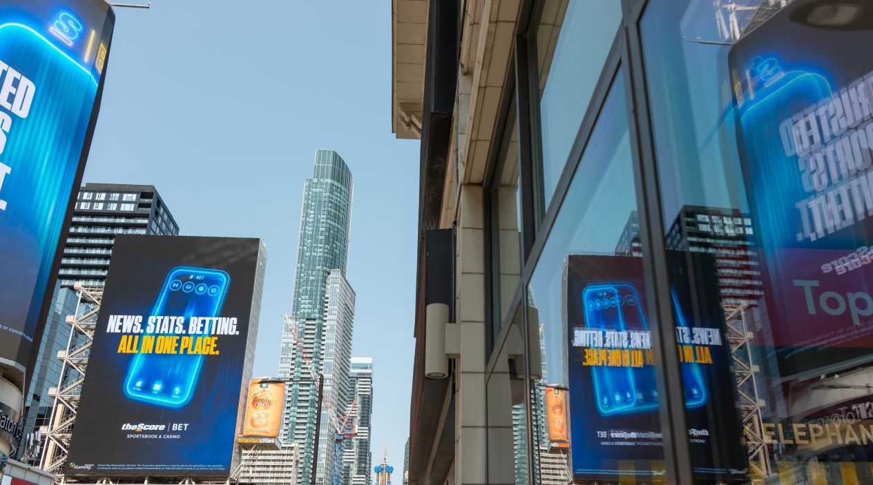 theScore Bet advertising in downtown Toronto