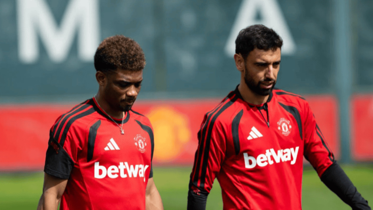 The Betway logo on a Manchester United training jersey