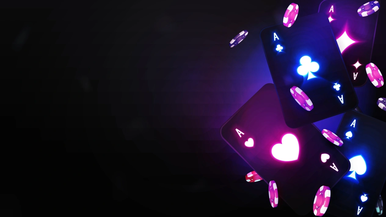 Glowing poker cards, illustrating Alberta's iGaming market.