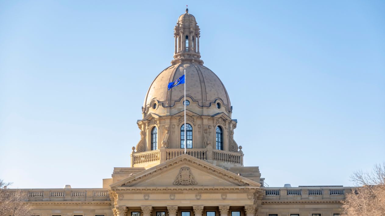 The Alberta legislature building