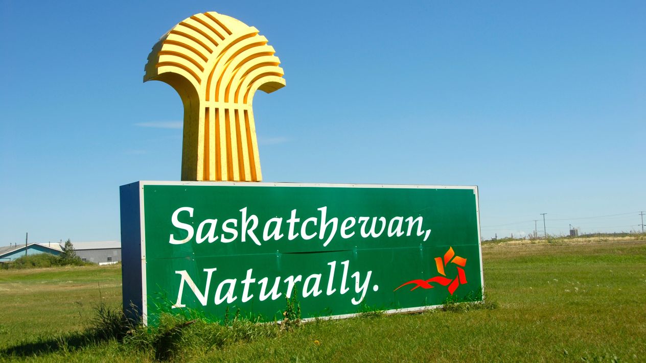 A sign for Saskatchewan